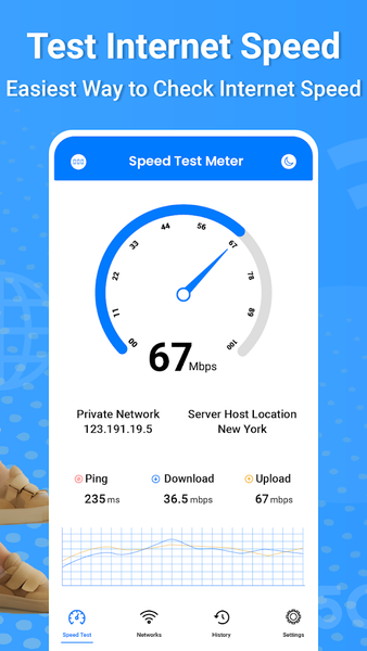 Internet Fast Speed Test Meter - عکس برنامه موبایلی اندروید