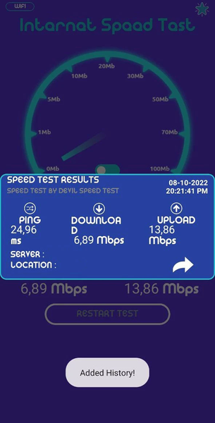 Internet speed test - عکس برنامه موبایلی اندروید