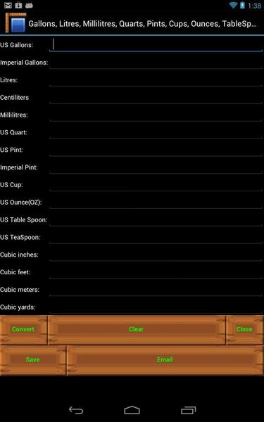 Metrics Conversion - Image screenshot of android app