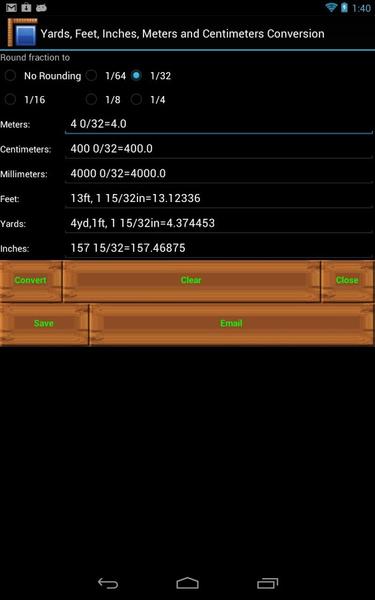 Metrics Conversion - Image screenshot of android app