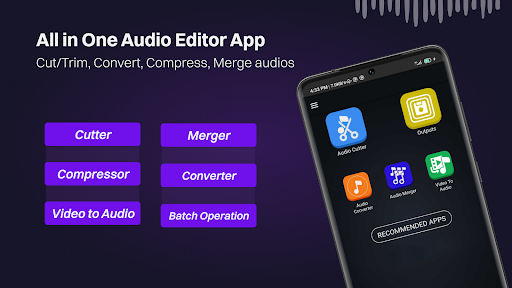 MP3 Cutter, Converter & Merger - عکس برنامه موبایلی اندروید