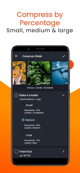 Compress Image Chitro: KB, MB, - Image screenshot of android app