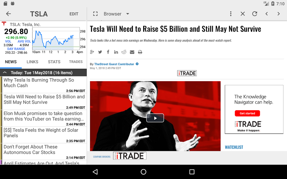 Stocks: Realtime Quotes Charts - Image screenshot of android app