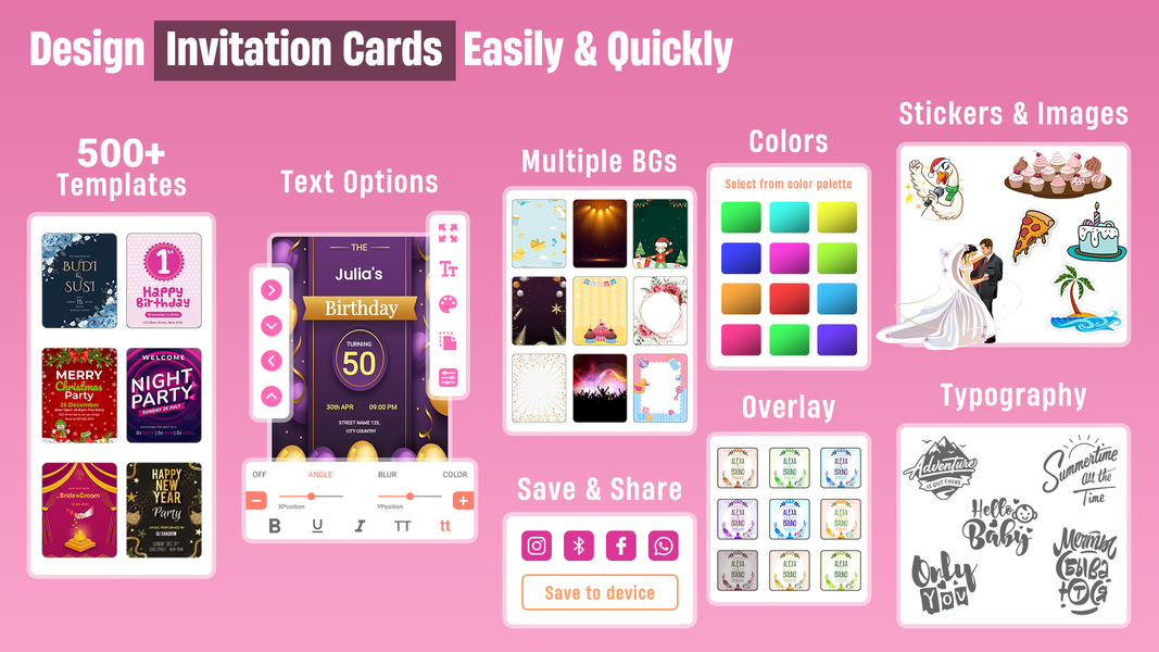 Invitation Card Maker - Design - Image screenshot of android app