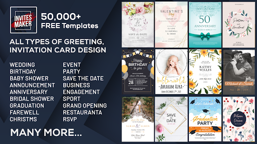 Invitation Card Maker Greeting Ecards maker - Image screenshot of android app
