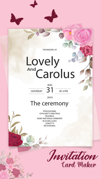 Invitation maker - Card Design - Image screenshot of android app