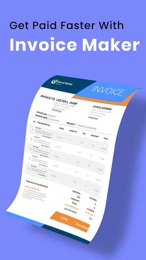 Invoice maker receipt app PDF - عکس برنامه موبایلی اندروید