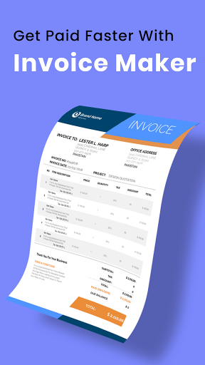 Invoice maker receipt app PDF - Image screenshot of android app