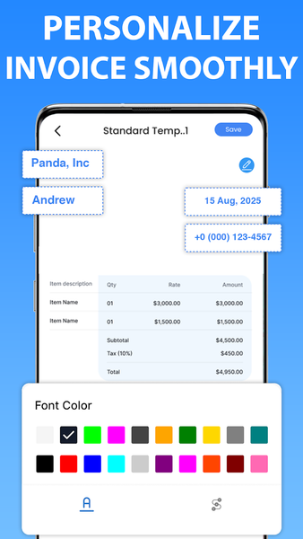 Invoice Maker: Receipt Maker - عکس برنامه موبایلی اندروید