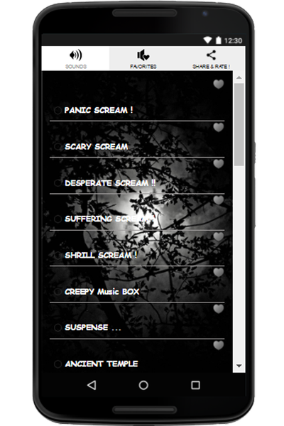 Horror sounds - Image screenshot of android app