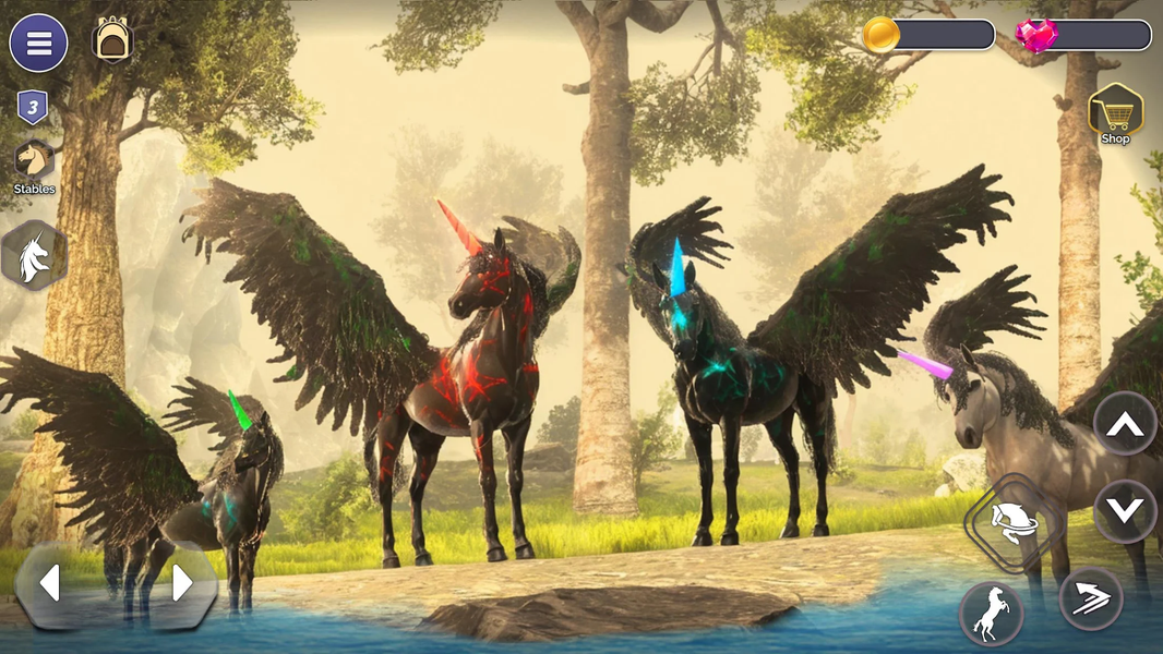 Magic Heaven Flying Horse Sim - Gameplay image of android game