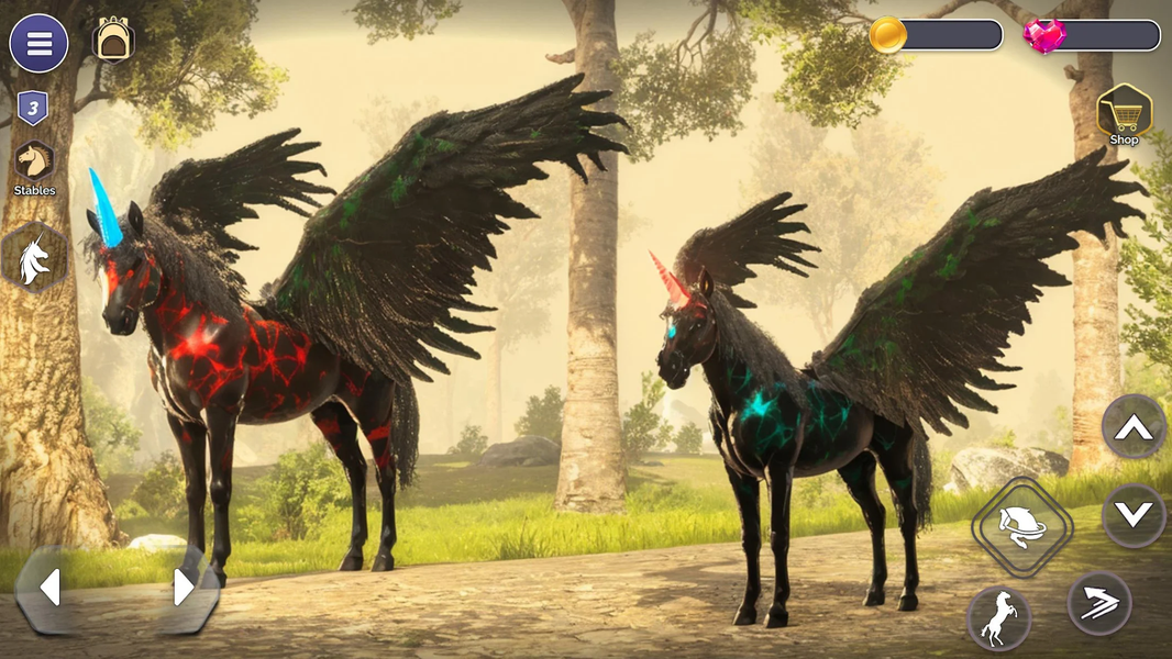 Magic Heaven Flying Horse Sim - Gameplay image of android game