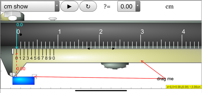 Vernier caliper deals simulator