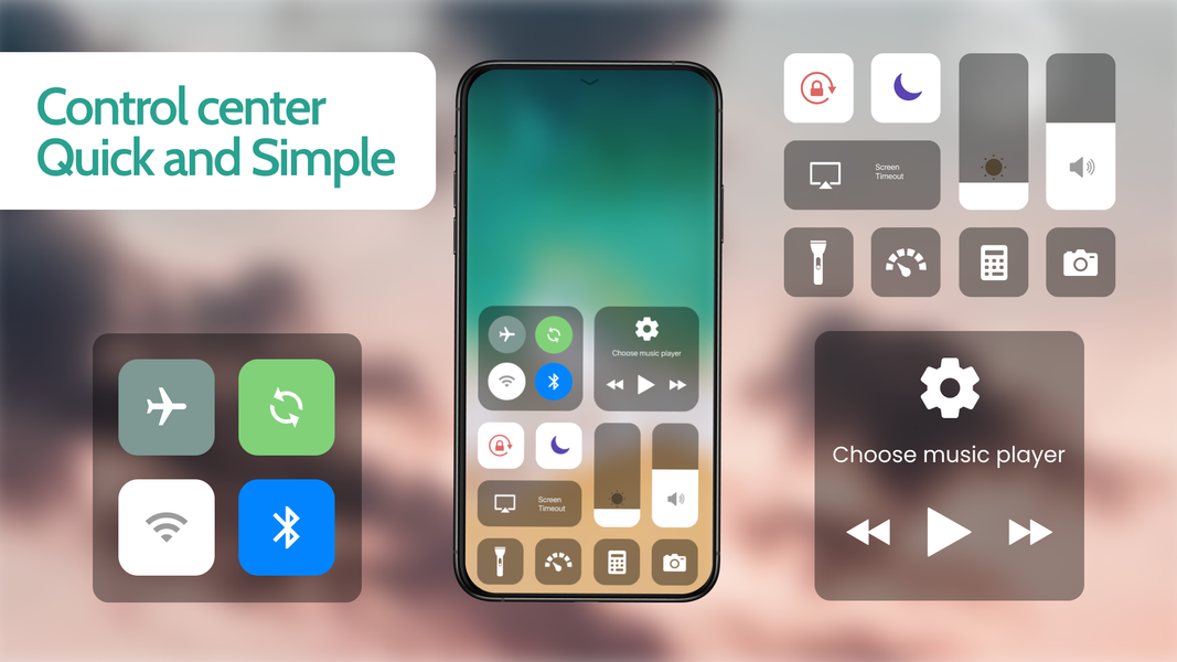 Control Center IOS 16 icenter - عکس برنامه موبایلی اندروید