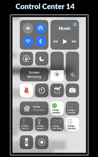 Control Center IOS 14 - Image screenshot of android app