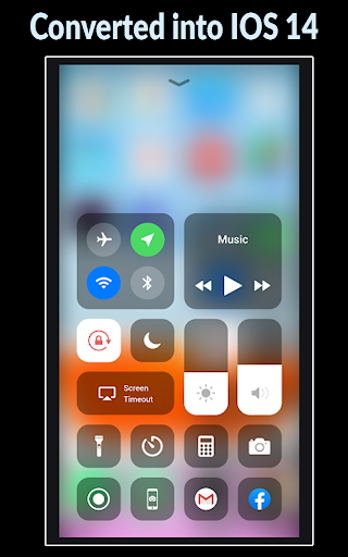Control Center IOS ۱۴ - عکس برنامه موبایلی اندروید