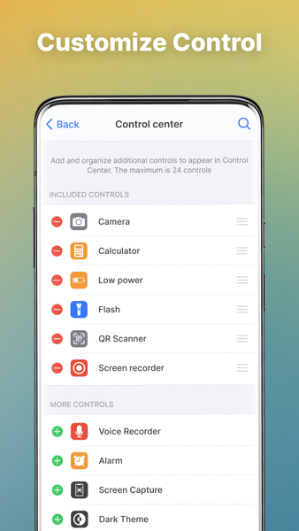 Control Center Simple - Image screenshot of android app