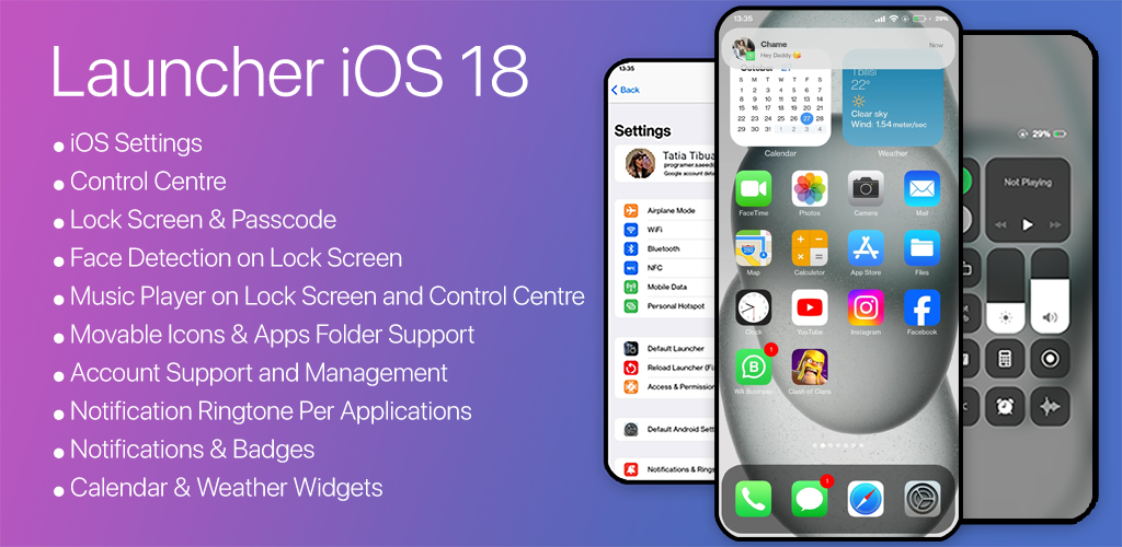 Launcher iOS 18 - عکس برنامه موبایلی اندروید