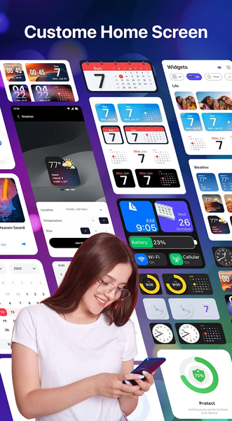 OS 17 Widgets and Themes - Image screenshot of android app