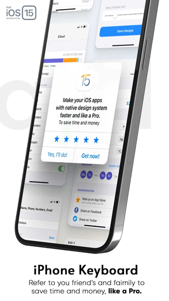 iPhone Keyboard - عکس برنامه موبایلی اندروید