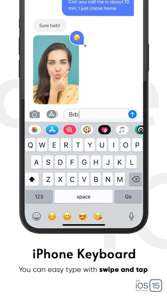 iPhone Keyboard - عکس برنامه موبایلی اندروید