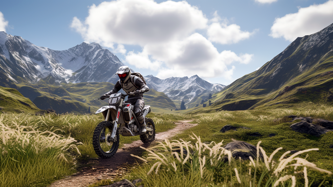 Offroad Bike Simulator Game 3D - Gameplay image of android game