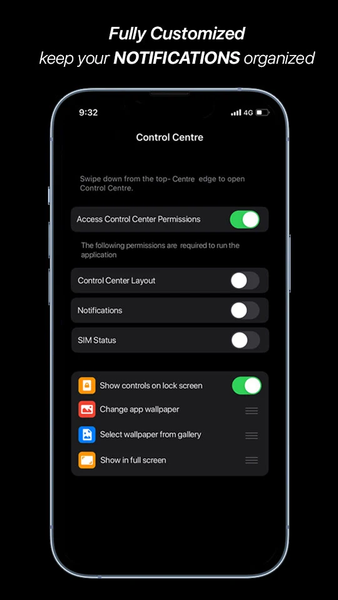 Control Center Phone ۱۶ - عکس برنامه موبایلی اندروید
