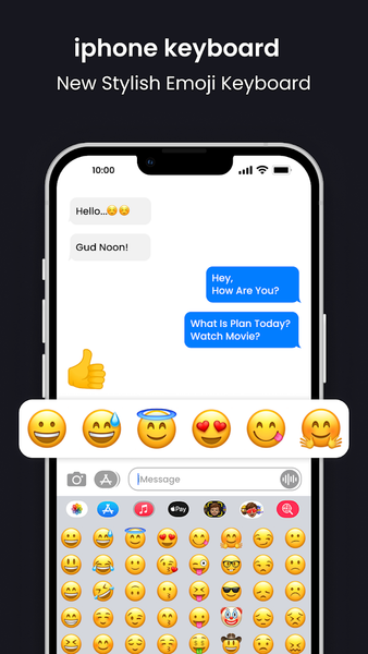 iPhone Keyboard - عکس برنامه موبایلی اندروید