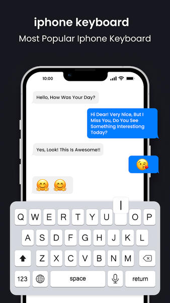iPhone Keyboard - Image screenshot of android app