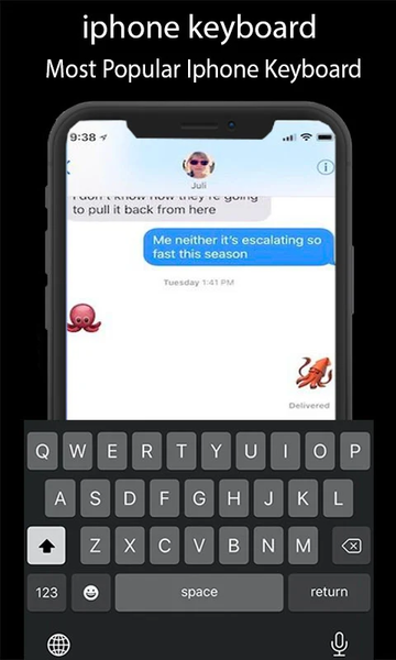 iphone keyboard : iOS Emojis - عکس برنامه موبایلی اندروید