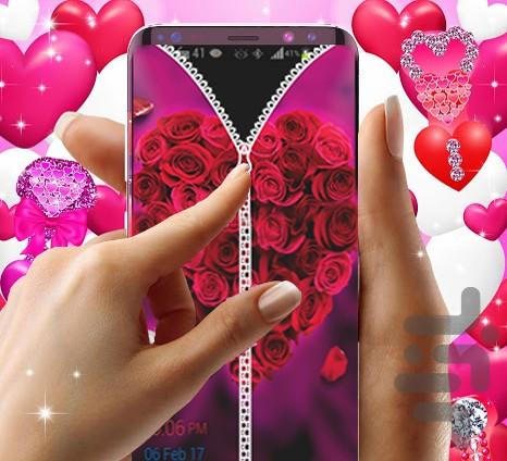 Rose heart Lock - Image screenshot of android app