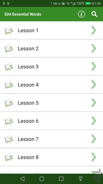 504 لغت ضروری انگلیسی - عکس برنامه موبایلی اندروید