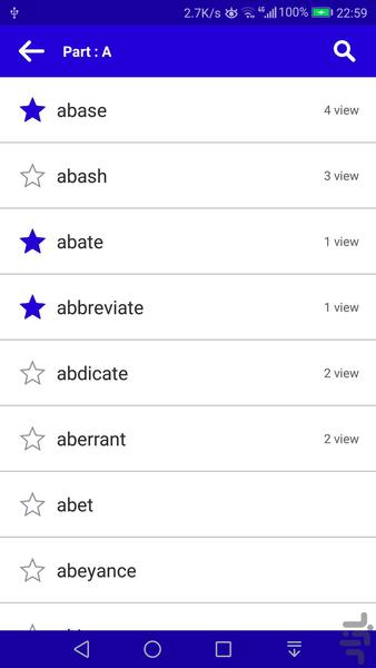 لغات ضروری آزمون GRE (جی آر ای) - عکس برنامه موبایلی اندروید
