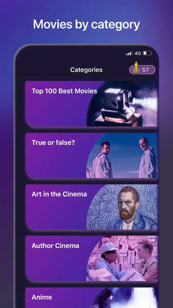Cinema Quiz: films & actors - عکس بازی موبایلی اندروید