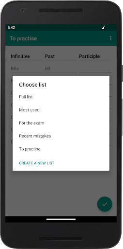 English Irregular Verbs - Image screenshot of android app