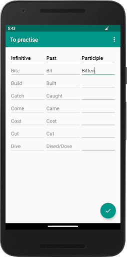 English Irregular Verbs - Image screenshot of android app
