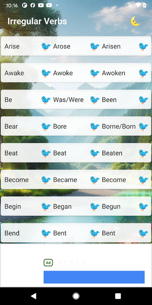 Verby  English Irregular Verbs - Image screenshot of android app
