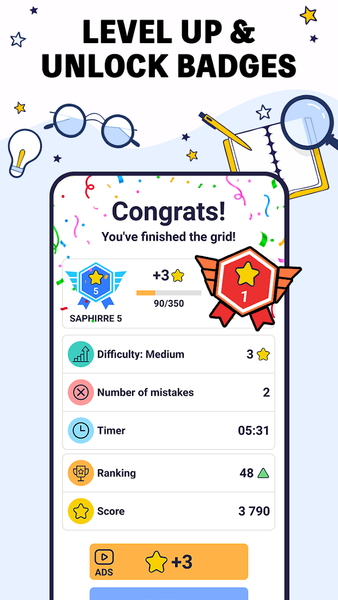 Crossword Pro - Zen Puzzle - Gameplay image of android game