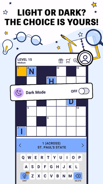 Crossword Pro - Zen Puzzle - Gameplay image of android game