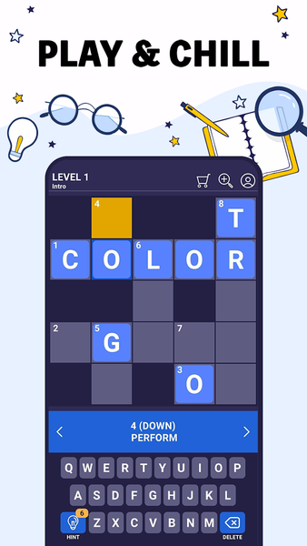 Crossword Pro - Zen Puzzle - Gameplay image of android game