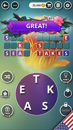 Bouquet of Words: Word Game - Gameplay image of android game
