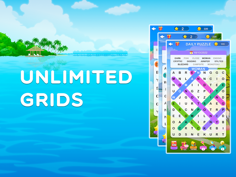 Word Search 2 - Hidden Words - Gameplay image of android game