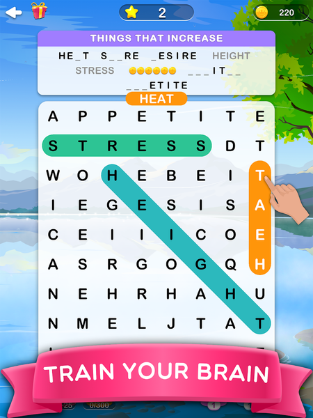 Word Search 2 - Hidden Words - Gameplay image of android game