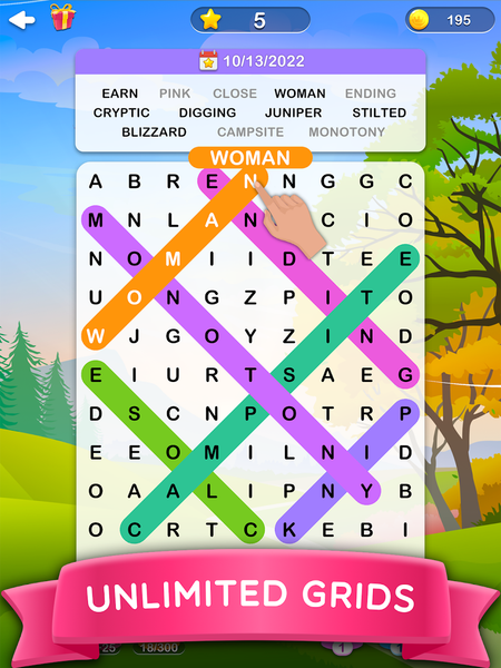 Word Search 2 - Hidden Words - Gameplay image of android game