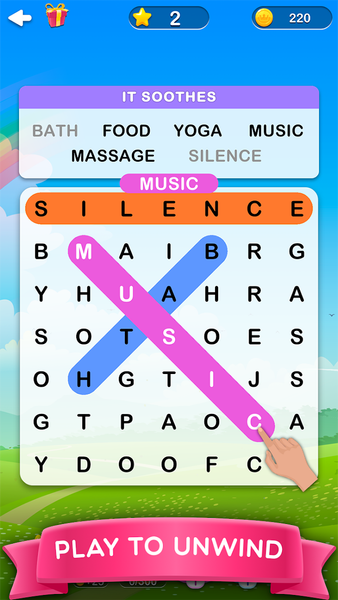 Word Search 2 - Hidden Words - Gameplay image of android game