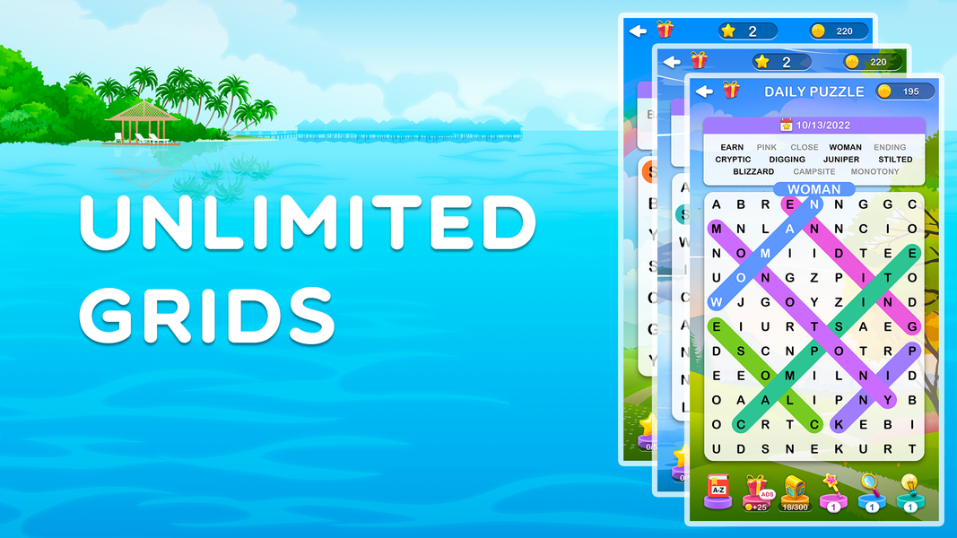 Word Search 2 - Hidden Words - Gameplay image of android game