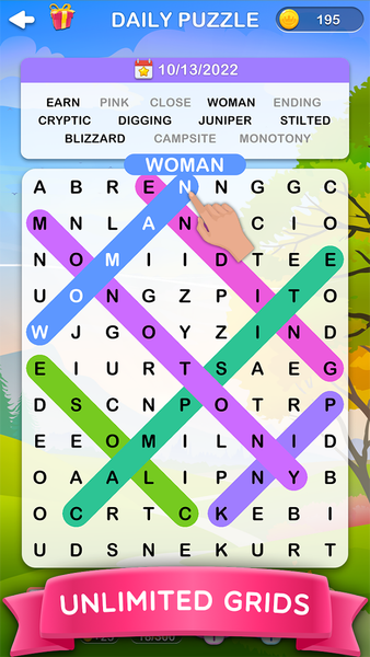 Word Search 2 - Hidden Words - Gameplay image of android game