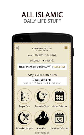 Ramadan Times 2022 Calendar - Image screenshot of android app