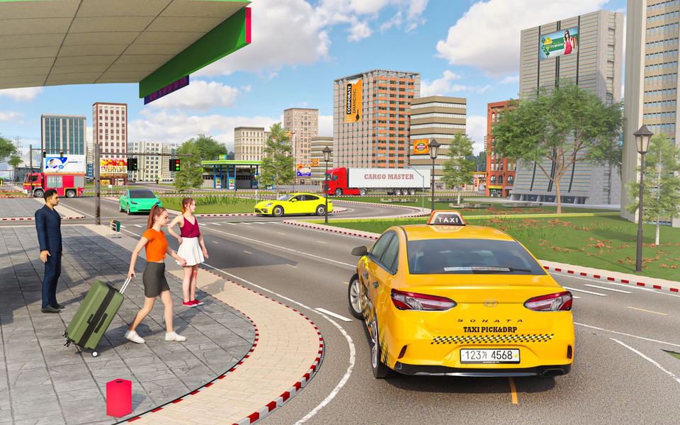 Taxi Simulator Car Games 3D - Gameplay image of android game