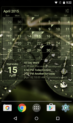 Calendar Widget Month + Agenda - Image screenshot of android app